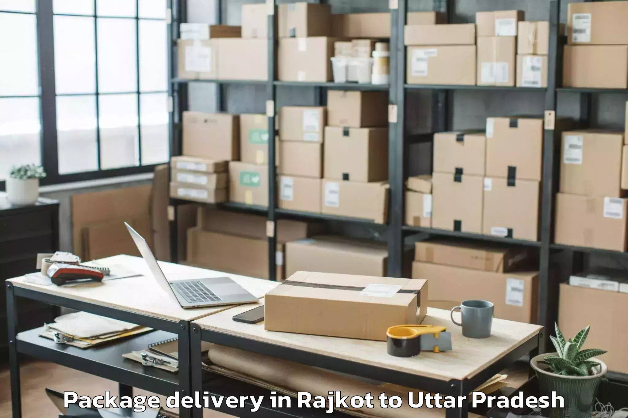 Get Rajkot to Great Mall Of Aligarh Package Delivery